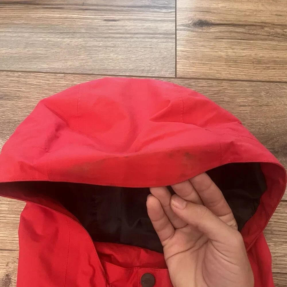 The North Face HyVent Zip Up Jacket Coat Men's XL Red Gray Waterproof Softshell